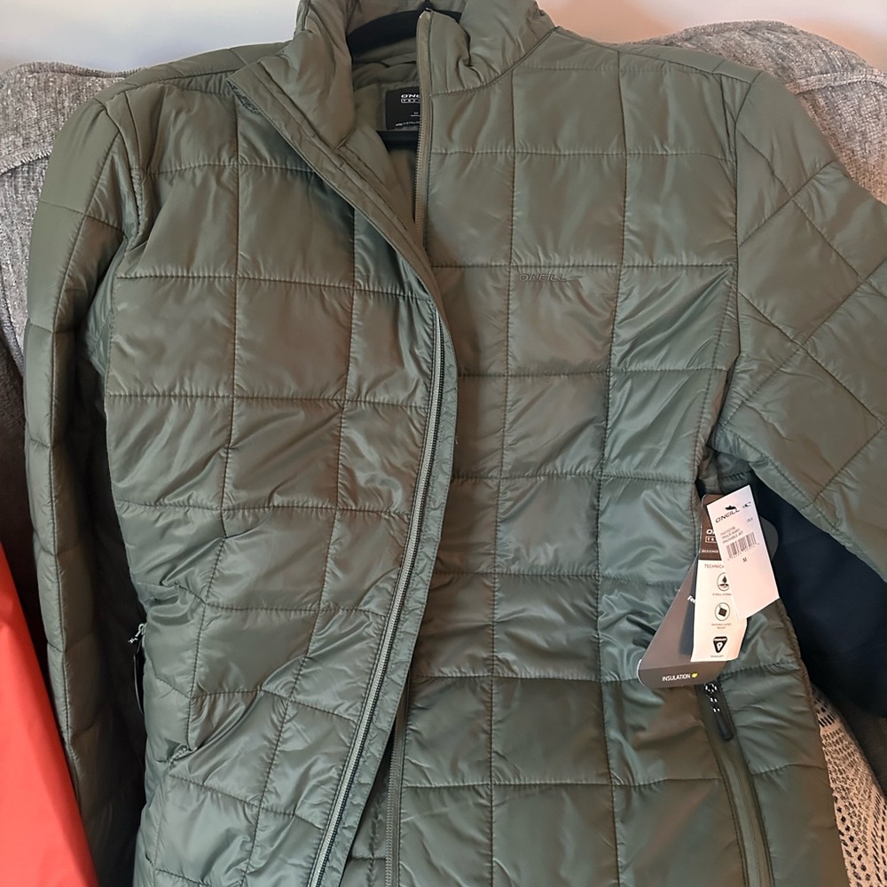 O'Neill Men's Green Quilted Performance Jacket